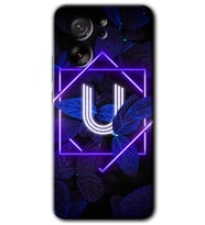 Xiaomi Mi 13T Kılıf HD Desen Baskılı Arka Kapak - Dark Neon Yaprak U Harfi