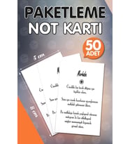 Teşekkür Kart  merhaba beyaz 50 adet -TK049