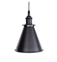Retro Metal Sarkıt Avize Rustik Tekli Sarkıt Siyah 18 cm en