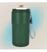 Paslanmaz Çelik Isı Yalıtımlı Dijital Sıcaklık Göstergeli Termos Kupa 400 ml (Haki)
