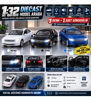Volkswagen Passat B8 1:32 Diecast Metal Model Araba Işıklı Sesli Çek Bırak 1 ADET