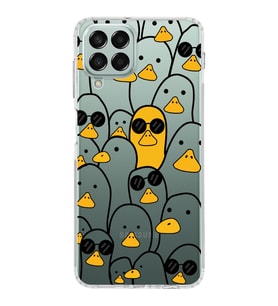Samsung Galaxy M33 Kapak Duck Tasarımlı Şeffaf  Kılıf
