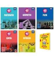 TYT 40 Seans Matematik Geometri Fizik Kimya ve Biyoloji Sayısal 5li Set