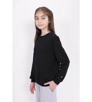 Toontoy Kız Çocuk Baskılı Sweatshirt (Siyah)