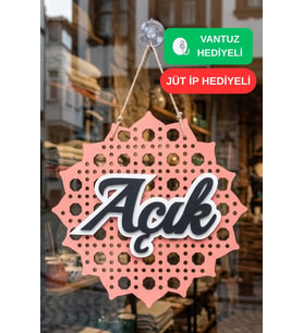 Hazeran Günebakan Desenli 5D Modern Açık/Kapalı Tabelası - Tesbih