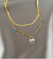 2'li Fatma Ana Eli Kolye (Altın)