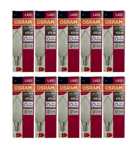 Osram 4,9W (40W) 6400K (Beyaz Işık) E14 Duylu Led Ampul (10 Adet)