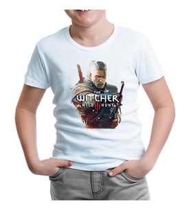 The Witcher - Wild Hunt III Beyaz Çocuk Tshirt