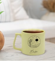 BK Gift Kişiye Özel İsimli Pastel Sarı Middle Kupa Bardak, Arkadaşa Hediye, Ev Hediyesi, Doğum Günü Hediyesi, Ofis Hediyesi-5