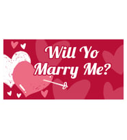 İngilizce Evlilik Teklifi Will You Marry Me Afişi Pankartı