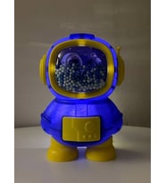 Işıklı Astronot Tasarımlı Kumbara 11 cm x 11 cm 17,6 cm Lacivert
