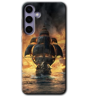 Galaxy S24 Kılıf HD Desen Baskılı Kılıf - Siyah İnci