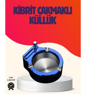 Northcity Yuvarlak Metal Küllük Çakmak Entegreli Dayanıklı Yapı - Modern Masaya Uygun Pratik Çözüm