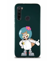 Xiaomi Redmi Note 8 Soft Premier Kapak Sandy Tasarımlı Silikon Kılıf - Yeşil (Şeffaf)