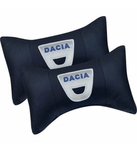 Dacia Duster koltuk koltuk kılıf uyumlu yastık - araç logo ve marka nakışlı 2li set