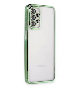 Newface Samsung Galaxy A23 4G Kılıf Razer Lensli Silikon - Yeşil