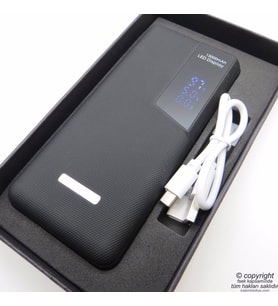 WG-135 Kişiye Özel Powerbank 13000mAh/3.7V Rubber LCD A+ Lithium Ion  İsme Özel Powerbank  Hediyelik Teknoloji Ürünü