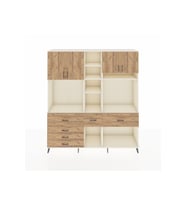 Hyperion Dolap 11 Raflı 6 Çekmeceli 4 Kapaklı 220x44x243 Aytaşı-Çam/Çam