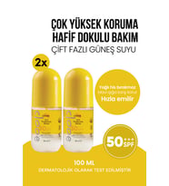 Çok Yüksek Korumalı Hafif ve Yağsız Yapılı Nemlendirici Çift Fazlı Güneş Suyu 2x200 ml