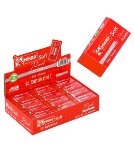 Mikro Soft Silgi Kırmızı 2B-24Rd - 6 adet