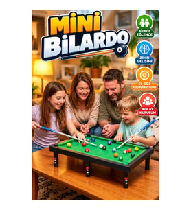 Çocuklar İçin Mini Masaüstü Bilardo Seti – Snooker ve Pool Oyuncak