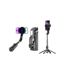 Mini Telefon Gimbal, Bluetooth 5.2, LED Işıklı Tripod ve Selfie Çubuğu