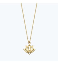 Altınbaş Altın Lotus Çiçeği Kolye (Sarı)