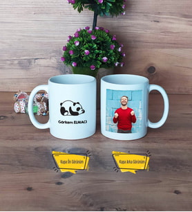 Uykucu Panda Kupa Bardak Beyaz Fotoğraflı Doğum Günü Hediyesi