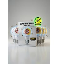 9W Sinek Kovar LED Ampul 5'li Paket – Çift Modlu Beyaz Işık & Sarı Sinek Kovucu Işık – E27 Duy
