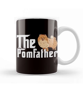 Pomfather Pomeranian Pommy Pom German Spitz Poland Toy Dog Kupa Bardak Porselen