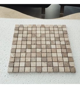 Traverten Eskitme Mozaik 30x30 Fileli