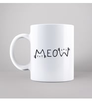 Kedi ( Meow ) Tasarımlı Kupa