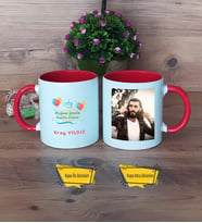 Doğum Günü Hediyesi Kupa Bardak Kırmızı Fotoğraflı Arkadaşa Anneye Babaya Sevgiliye Kardeşe Hediye