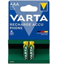 Edilebilir Ince Aaa Varta Aaa 550mah 2li Blister Telsiz Telefon Pili