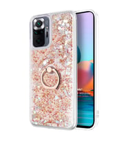 Microsonic Xiaomi Redmi Note 10 Pro Max Kılıf Glitter Liquid Holder Gold
