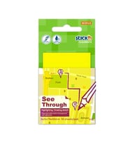 Hopax Stickn Yapışkanlı Not Kağıdı Yarı Saydam 50 Yaprak 76x51 MM Neon Sarı