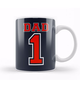 Fathers Day Number 1 Dad Kupa Bardak Porselen