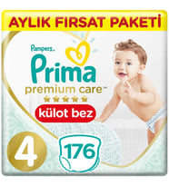 Prima Premium Care Bebek Külot Bezi 4 Beden 44x4 176 Adet