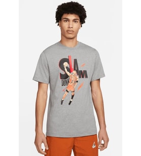 Nike Air Jordan 5 Mens SS crew Grafik Baskılı Erkek Tişört Gri