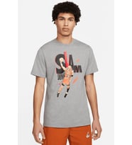 Nike Air Jordan 5 Mens SS crew Grafik Baskılı Erkek Tişört Gri