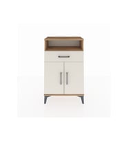 Arges Komodin 2 Raflı Tek Çekmeceli 2 Kapaklı 60x30x96 Çam-Aytaşı