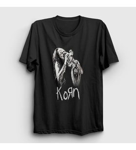 Presmono Unisex Siyah Jonathan Davis Korn T-Shirt 92141tt
