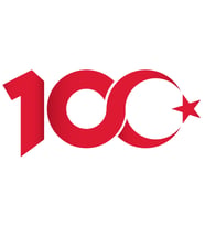 Cumhuriyetin 100. Yılı 24CM Kırmızı Renk Sticker Etiket