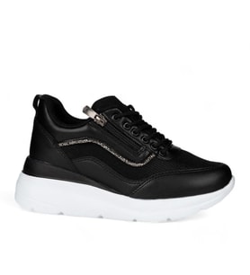 Flet 207 Siyah-Beyaz Kadın Spor Sneaker