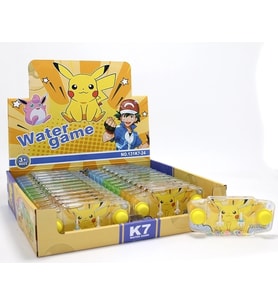 Pikachu Baskılı Sulu Oyun - Şeffaf Gövdeli Dikdörtgen El Konsolu Su Oyunu Alk3990