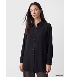LCW EVERYDAY Siyah Regular Fit Kadın Gömlek Tunik