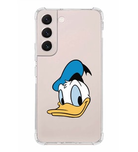 Samsung Galaxy S22 Plus Uyumlu Köşe Korumalı Antişok  Kapak Donald Duck Tasarımlı Şeffaf  Kılıf