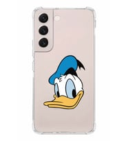 Samsung Galaxy S22 Plus Uyumlu Köşe Korumalı Antişok  Kapak Donald Duck Tasarımlı Şeffaf  Kılıf