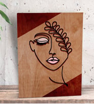 BK Gift Minimalist Woman Tasarımlı Dekoratif Mini Kanvas Tablo 15x20cm-2