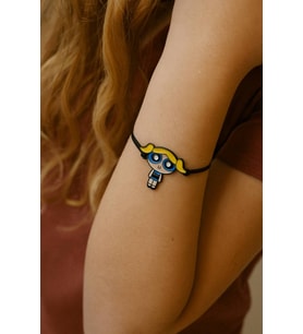 Powerpuff Girls Bubbles Figürlü Ayarlanabilir Unisex Bileklik – Sevimli Tasarım